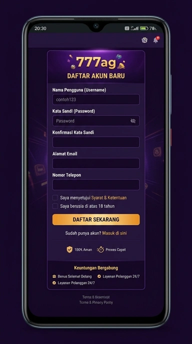 Cara Mudah Daftar Akun 777ag untuk Pemain Baru