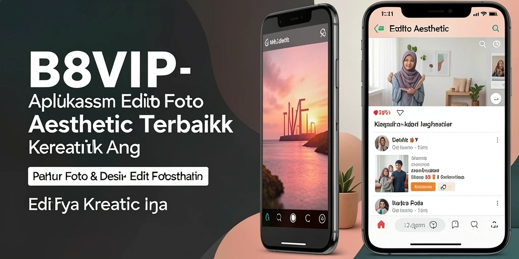Tampilan antarmuka B8VIP yang intuitif dan sederhana dengan berbagai fitur edit foto.