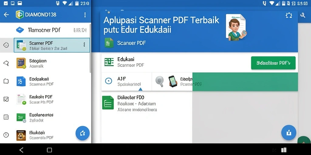 Antarmuka aplikasi DIAMOND138 untuk Scanner PDF yang user-friendly.