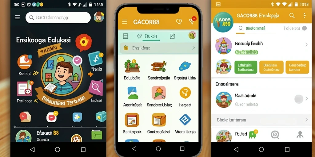 Tampilan antarmuka aplikasi GACOR88 yang menarik dan informatif.