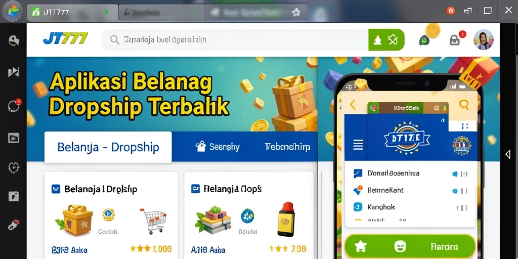 Antarmuka JT777 yang sederhana dan efisien untuk belanja Dropship.
