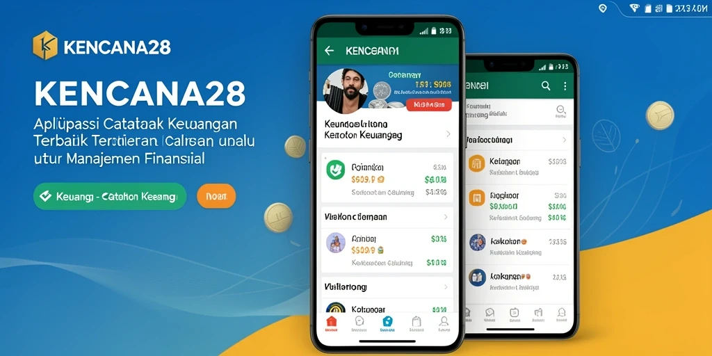 Tampilan antarmuka KENCANA28 dengan fitur Catatan Keuangan.