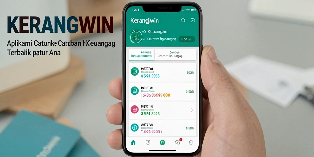 Antarmuka KERANGWIN yang mudah digunakan untuk catatan keuangan.