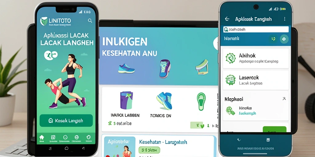Antarmuka pengguna yang sederhana dan informatif dari LINITOTO yang menampilkan langkah-langkah harian.