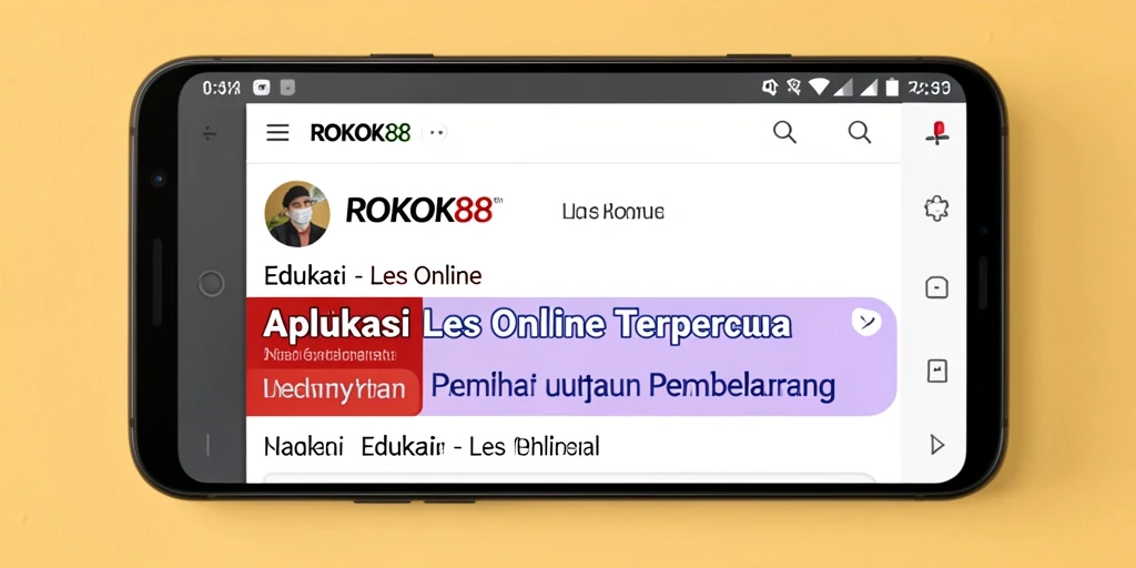 Tampilan antarmuka ROKOK88 yang user-friendly untuk Les Online.