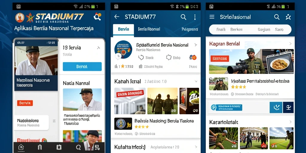 Tampilan antarmuka STADIUM77 yang modern dan user-friendly.